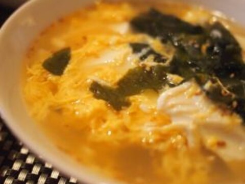 5分でもう一品!豆腐入りわかめスープ